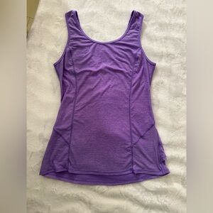 Lululemon purple ruffle back tank. Excellent condition